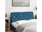 Coussin de tête de lit bleu 120cm velours DQBB49187