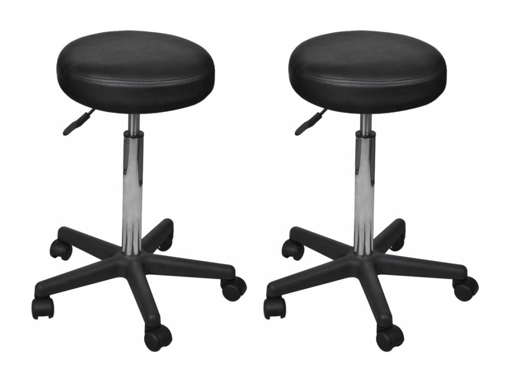 Tabourets de bureau lot de 2 Zensova 35,5x84 cm Similicuir OMYB46104