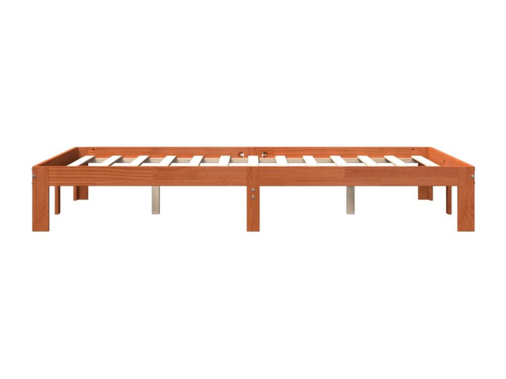 Cadre de lit cire marron 120x200 cm bois de pin massif GOHW52712
