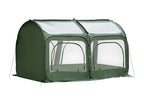 Serre pop-up - serre de jardin pop-up - 4 portes zippées enroulables - dim- 2.5L x 1.25lx 1.35H m - sac transport inclus - PVC vert JQIX43521