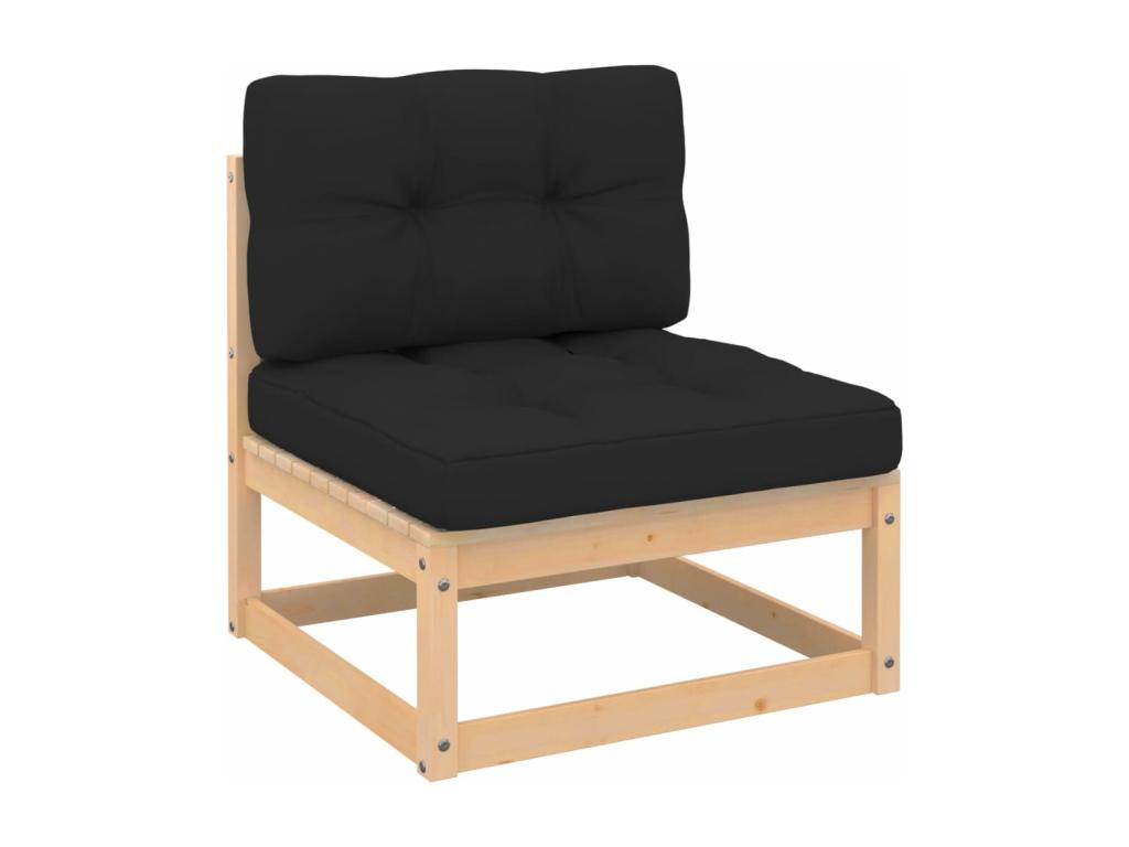 Salon de jardin 8 pièces avec coussins Bois de pin massif EBQA49925