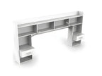Lit 140x190/ 200 tête de lit avec rangements Blanc - Zensova MPIR58695
