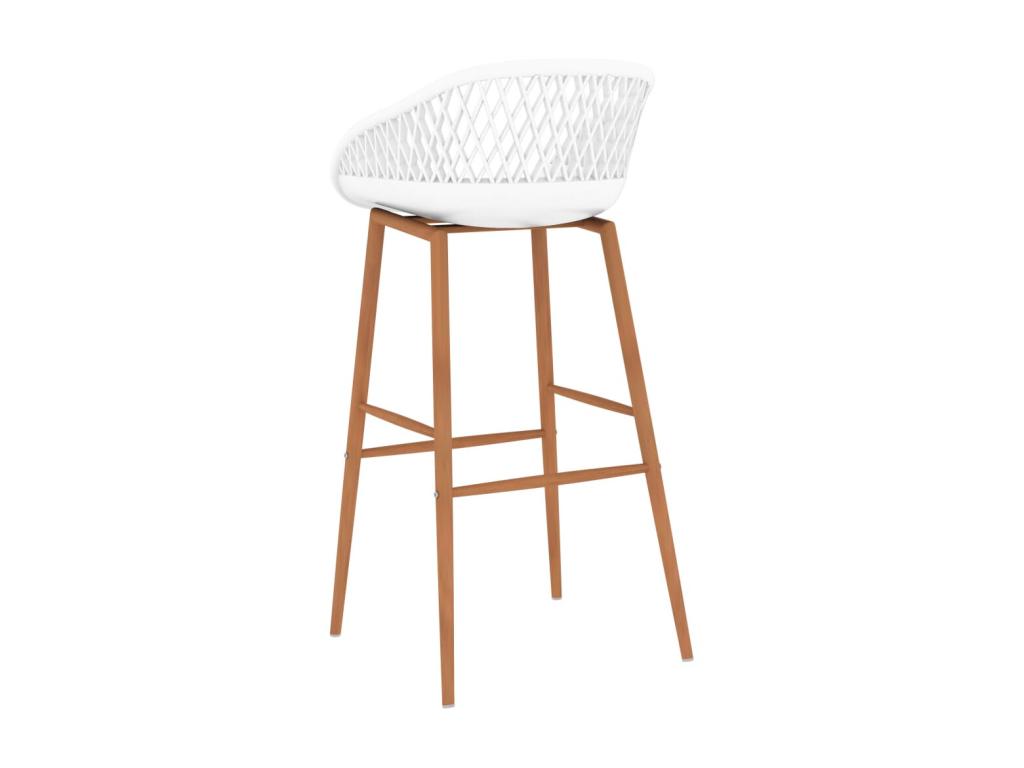 Chaises de bar lot de 2 blanc EUEW53861