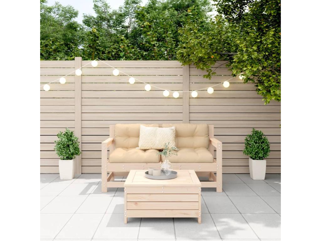 Salon de jardin 3 pcs bois de pin massif OGWG22266