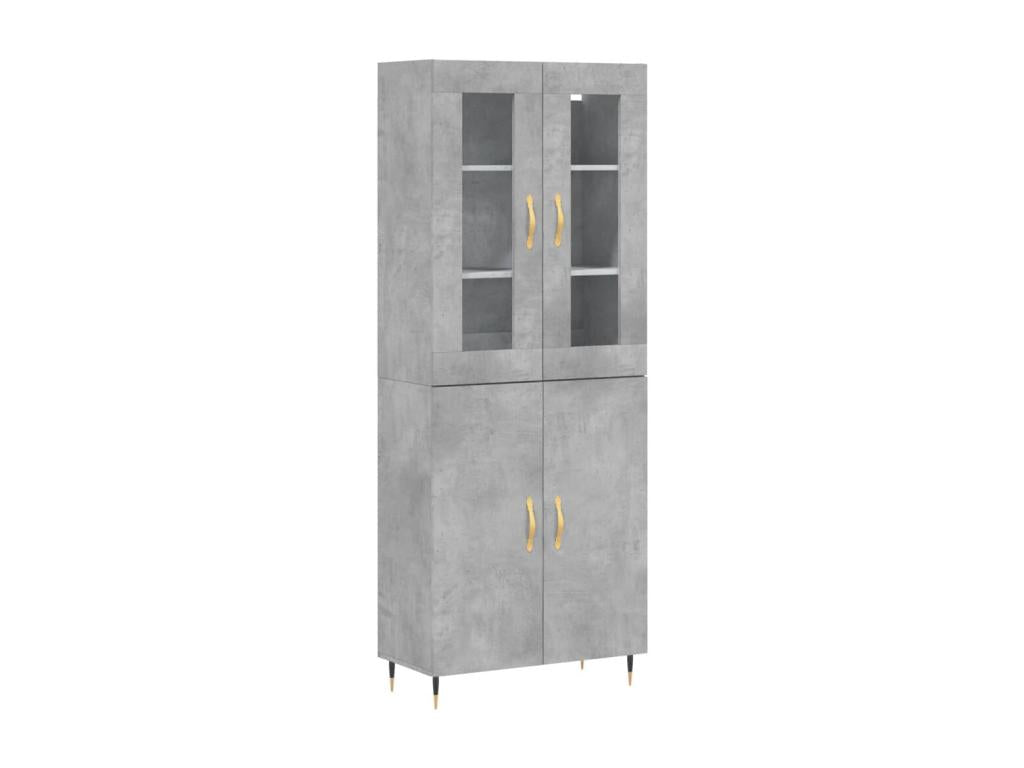 Buffet haut Gris béton 69,5x34x180 cm Zensova ingénierie HWPZ65762