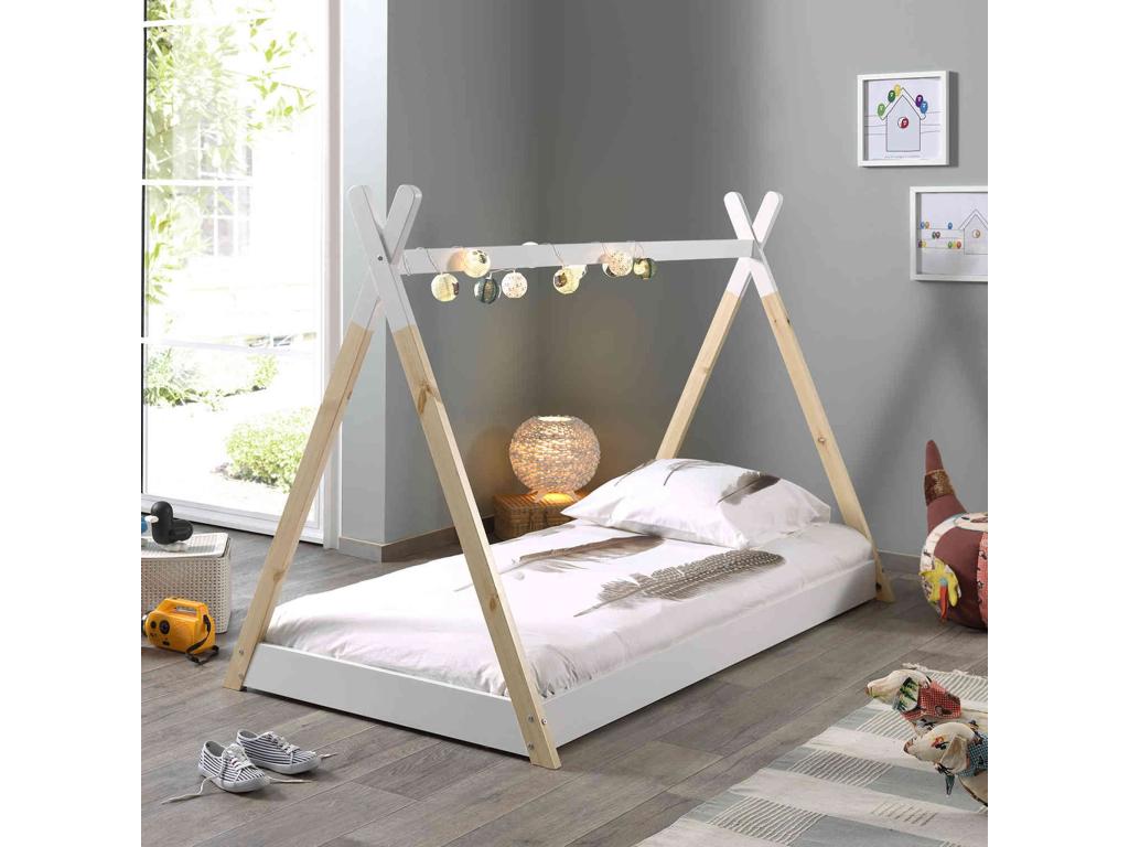Lit enfant Zensova en bois blanc 90x200 - Zensova WVQM50464