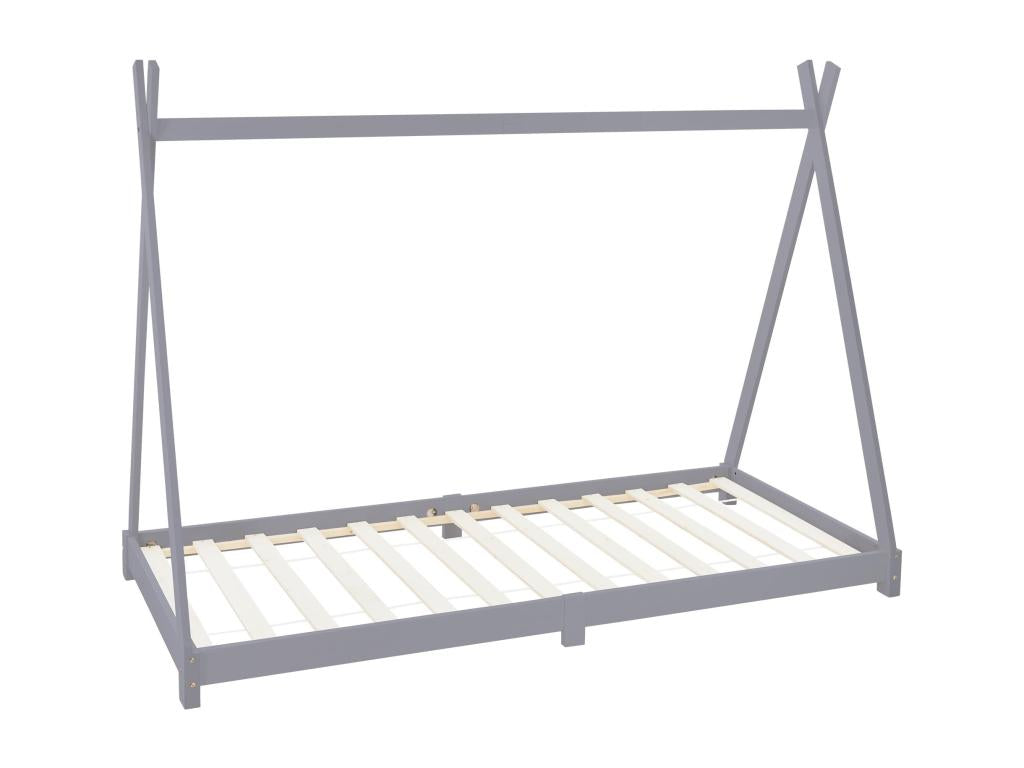 Lit enfant matelas Ventoriq Lit maison Sommier à Ventoriq Lit en bois Gris clair 90x200 cm QZMR79534
