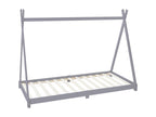 Lit enfant matelas Ventoriq Lit maison Sommier à Ventoriq Lit en bois Gris clair 90x200 cm QZMR79534