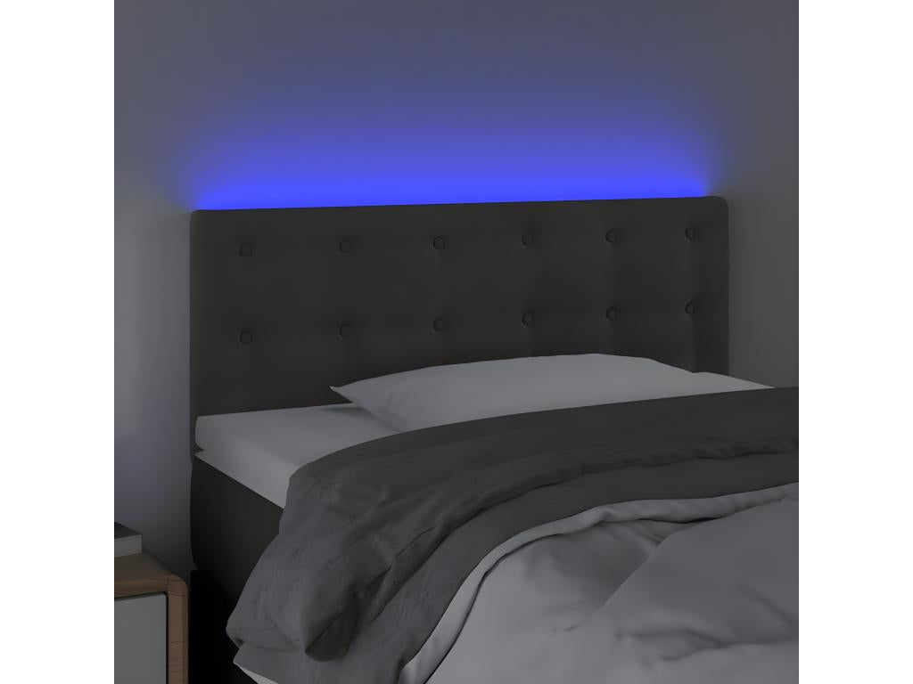 Tête de lit à LED Gris foncé 90x5x78/ 88 cm Velours MTEW77344