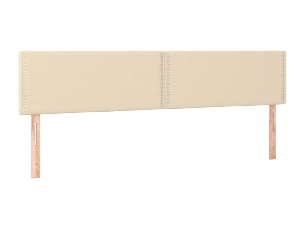 Lit à sommier tapissier avec matelas Crème 160x200 cm Tissu FANT38538