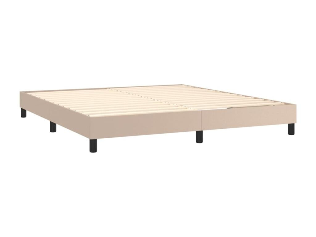 Lit à sommier tapissier avec matelas Cappuccino 160x200 cm OTOK76924