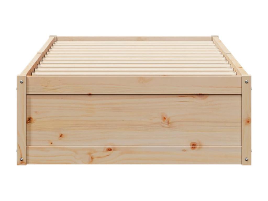 Cadre de lit 90x190 cm Bois de pin massif UUQS91429
