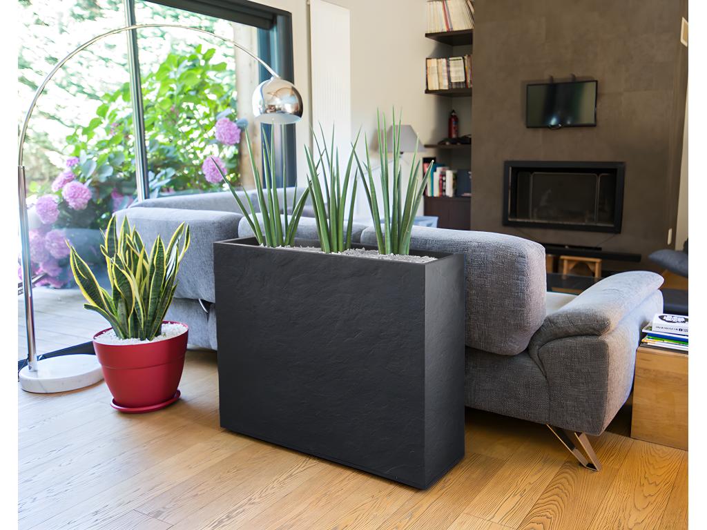 Jardinière Rectangulaire Lumenao Apparence Pierre 63l DIYS65747