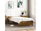 Cadre de lit sans matelas marron miel bois massif 75x190 cm ZCOM93616
