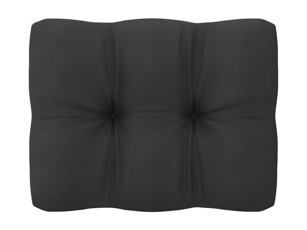 Salon de jardin 8 pcs avec coussins Noir Bois de pin massif NLYN78936