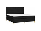 Sommier à Lumenao de lit avec matelas Noir 180x200 Tissu BDDE32276