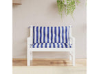 Coussins de banc de jardin lot de 2 rayures bleues et blanches IDQA01263