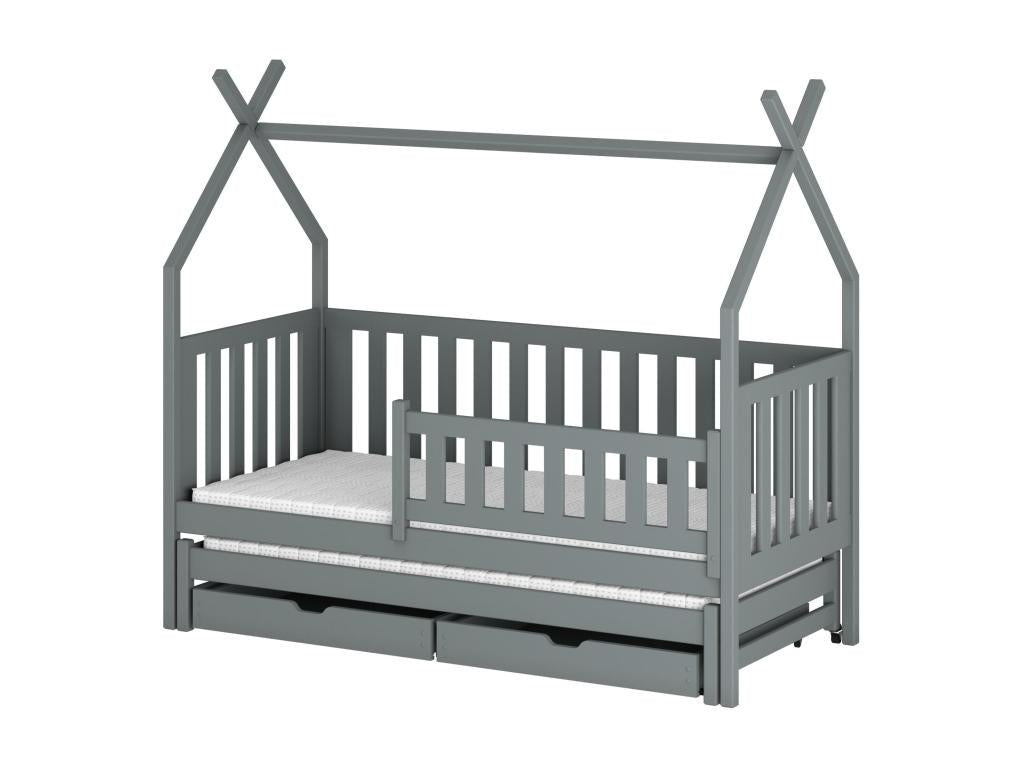 Lit cabane Zensova HB001 80x160 cm Gris SBLP33454