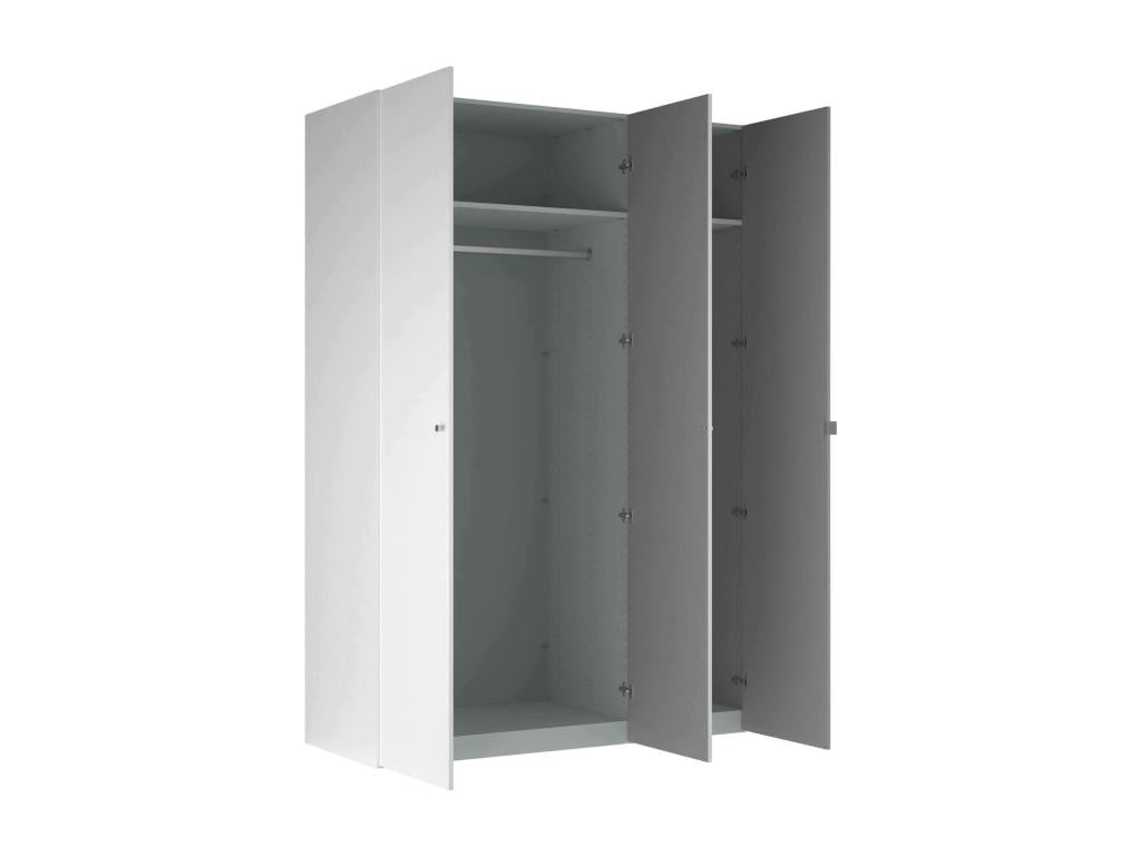 Armoire polyvalente à 2 portes Zensova Meubles multifonctionnels Casier à chaussures Support à chaussures pour armoire 150x60 h219 cm Blanc WGWR19013