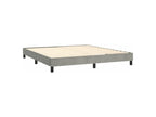 Sommier à Lumenao de lit et matelas Gris clair 160x200 Velours ZMJZ38609