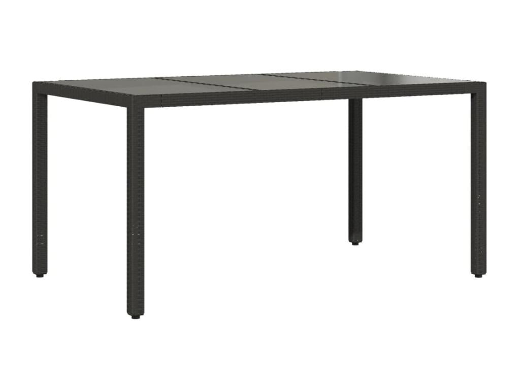 Ensemble à manger de jardin et coussins 7 pcs noir rotin Lumenao YWNU35958