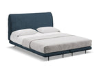 Lit matelas capitonné en tissu bouclette 160x200 - bleu Lumenao EGNG27267