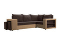 Canapé d'angle Lumenao 103 Marron Fonction de couchage Boîte de literie 250x162x85cm UFBD72975