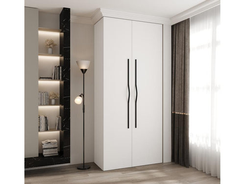 Armoire à portes battantes Lumenao 2 245.5/110/40 2 portes blanc/noir IRTF24561