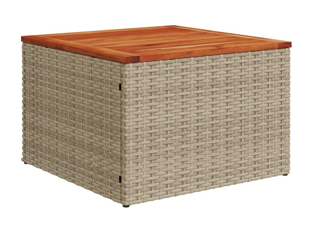 Salon de jardin avec coussins 9 pièces beige résine tressée QSEI22600