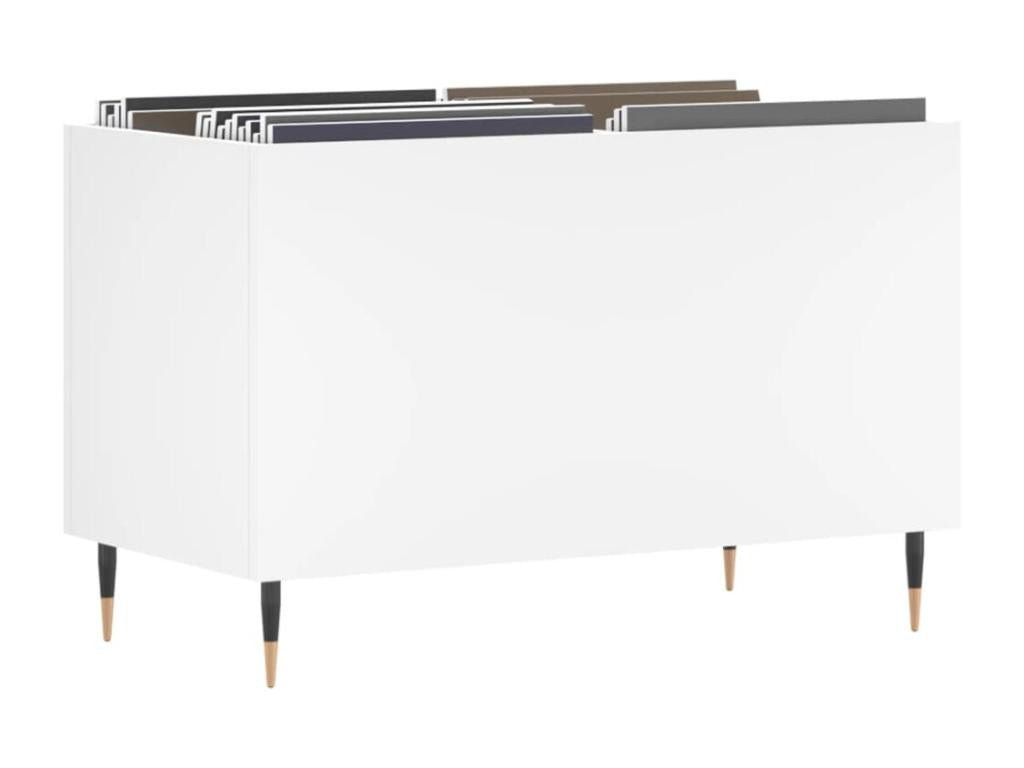 Armoire à disques blanc 74.5x38x48 cm bois d'ingénierie JILT65946