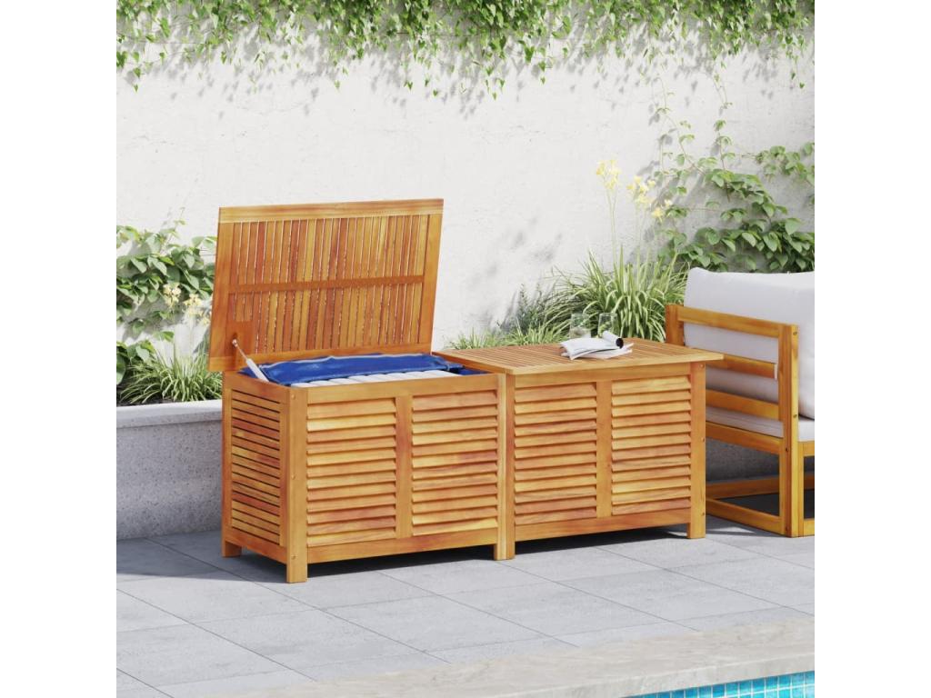 Boîte de rangement de jardin persiennes 150x50x56cm bois Zensova TMPJ41594