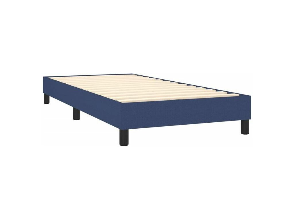 Sommier à Lumière de lit avec matelas Bleu 100x200 Tissu RRMG33520