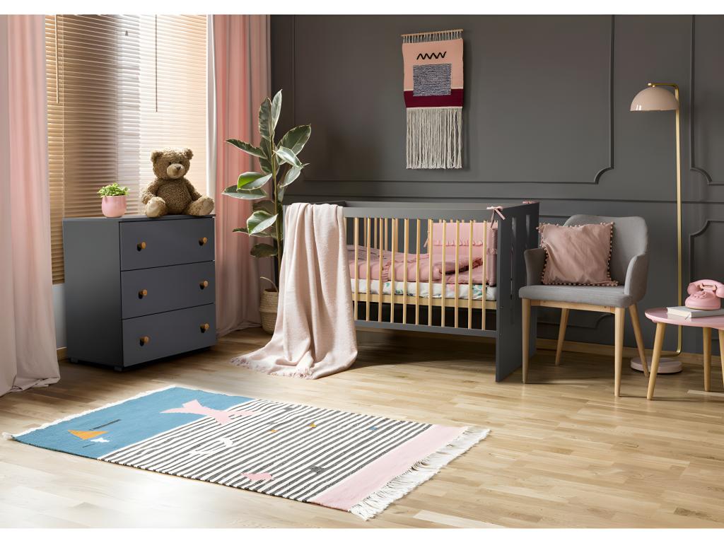 Lit Bébé Zensova 60x120 Pin - Pin - gris FXPQ65497