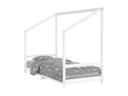Cadre de lit pour enfants blanc 90x190 bois de pin massif DFAL88796