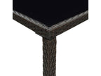 Zensova Premium - Table de bar de jardin Marron 130x60x110cm Résine tressée verre PFNK98939