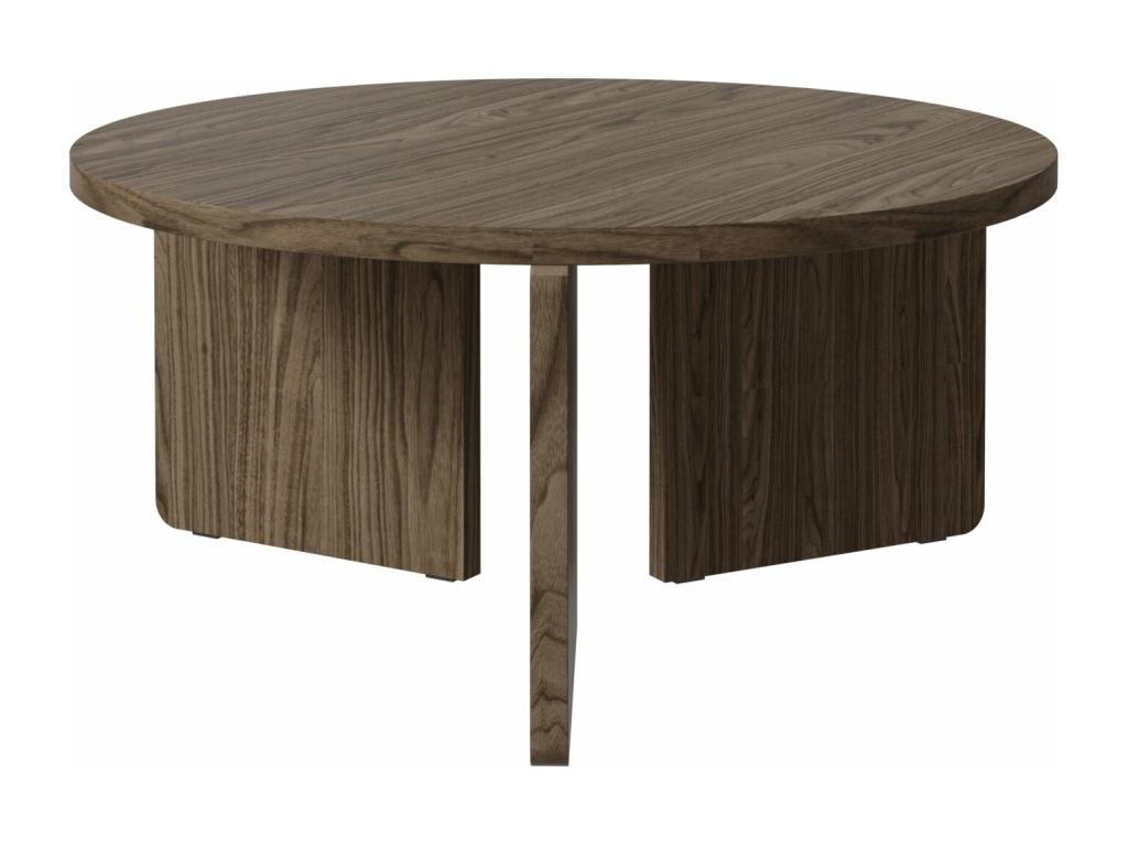 Table basse ronde - 85 cm - aspect noyer Zensova XFDH07788