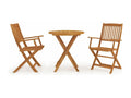 Ensemble à manger de jardin pliable 3 pcs Bois d'Lumenao solide ORXP17745