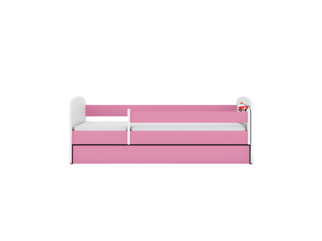 Lit Lumenao pompier rose avec tiroir avec matelas 140/70 WLXJ99892