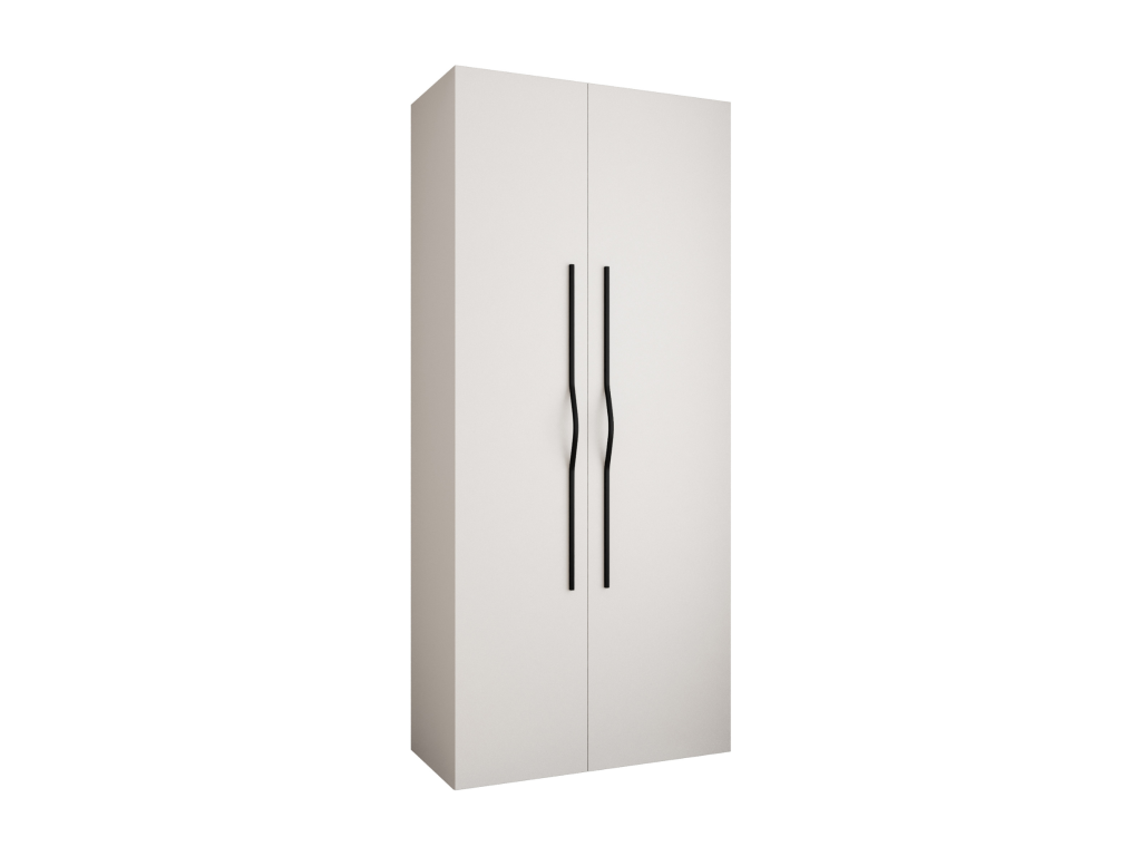 Armoire à portes battantes Lumenao 2 245.5/110/40 2 portes blanc/noir  IRTF24561