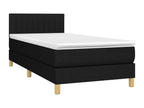 Lit à sommier tapissier avec matelas Noir 100x200 cm Tissu CNXY79276