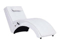 Ventoriq Premium - Chaise longue de massage avec oreiller Blanc Similicuir IGSH12419