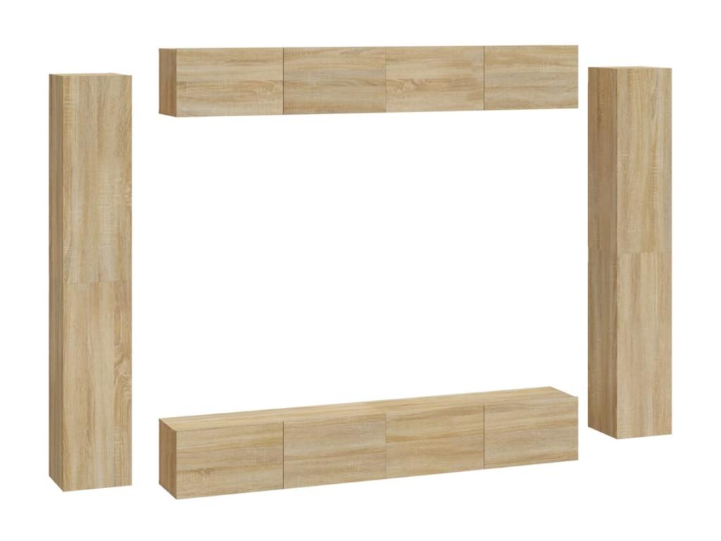 Ensemble de meubles armoire bois marron 100x30x30 cm 02 0025309 QWWZ94262