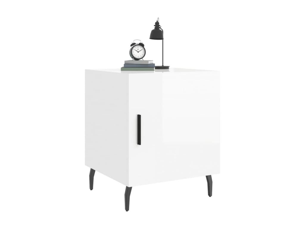 Tables de chevet 2 pcs blanc brillant 40x40x50 cm YXVS68898