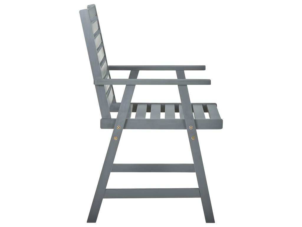 Chaises à manger d'extérieur lot de 3 et coussins Lumenao massif OVYY85916