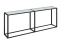 Table console Marbre blanc 200x35x75,5 cm Verre trempé OKVC13930