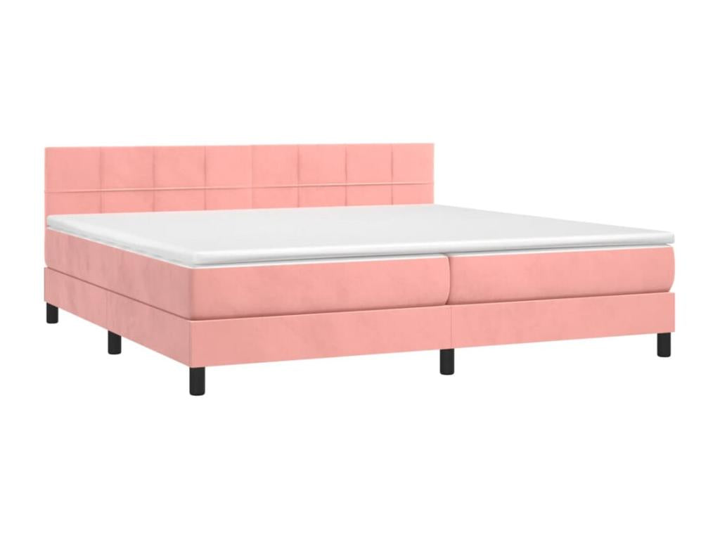 Sommier à lumière de lit avec matelas et LED Rose 200x200 NPNZ45072