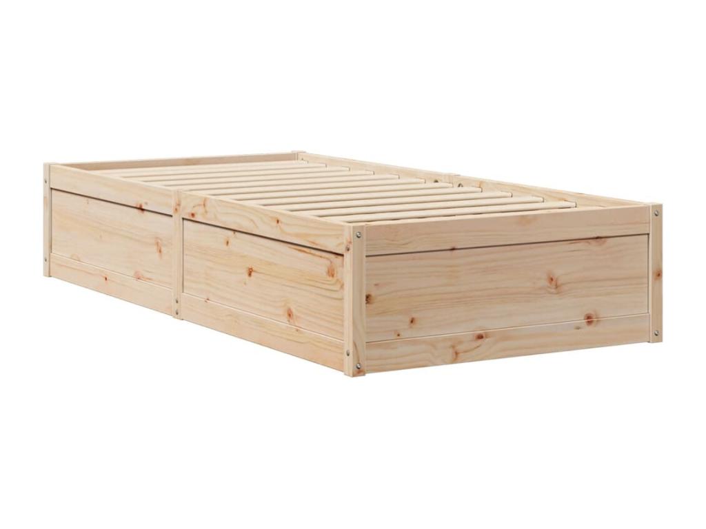 Cadre de lit 90x190 cm Bois de pin massif UUQS91429