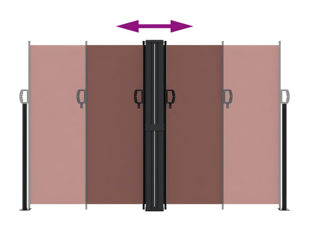 Auvent latéral rétractable marron 160x1200 cm XPYV60094