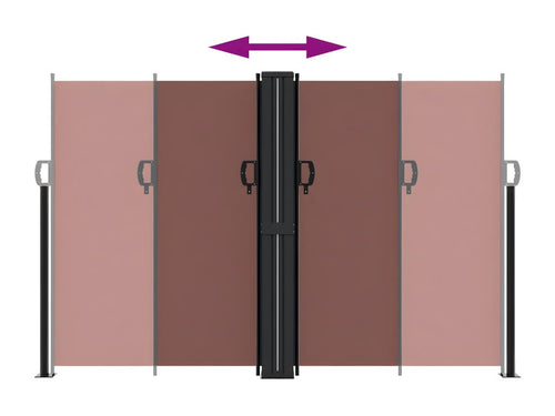 Auvent latéral rétractable marron 160x1200 cm XPYV60094