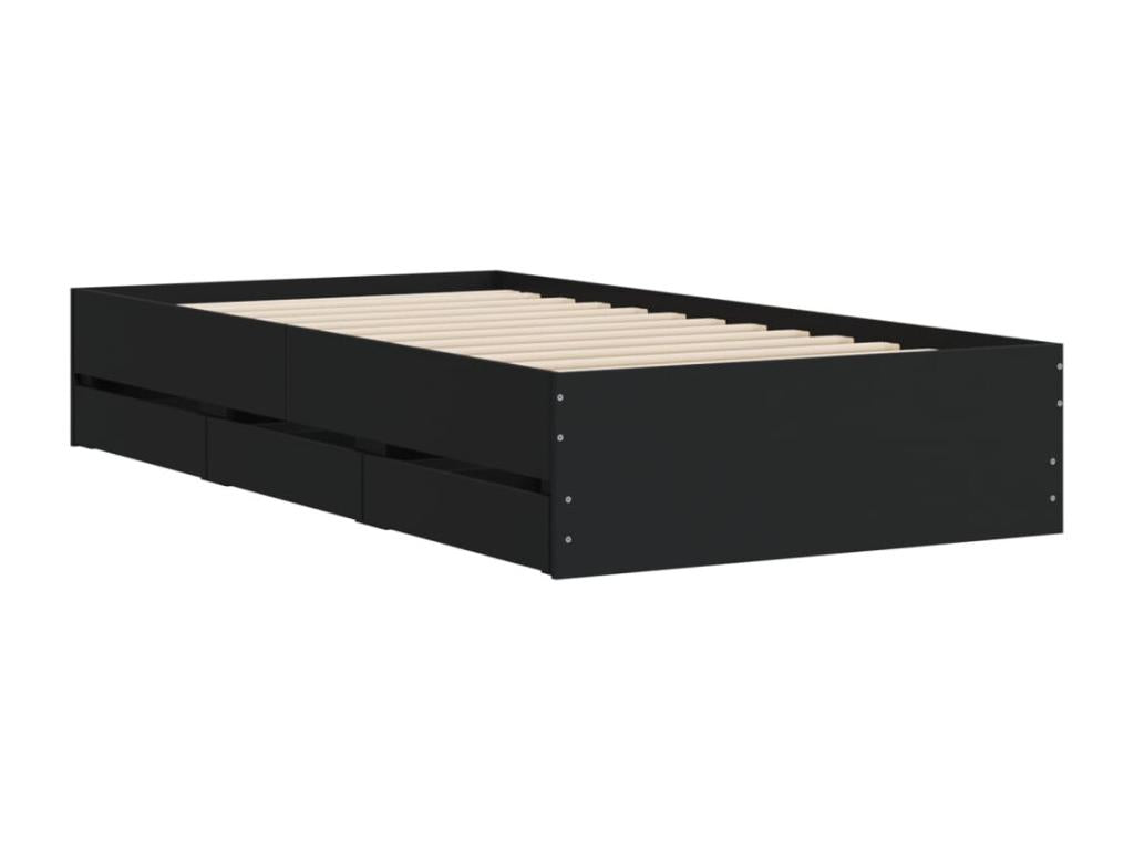 Cadre de lit avec tiroirs sans matelas Zensova 90x190 cm KDDV85491